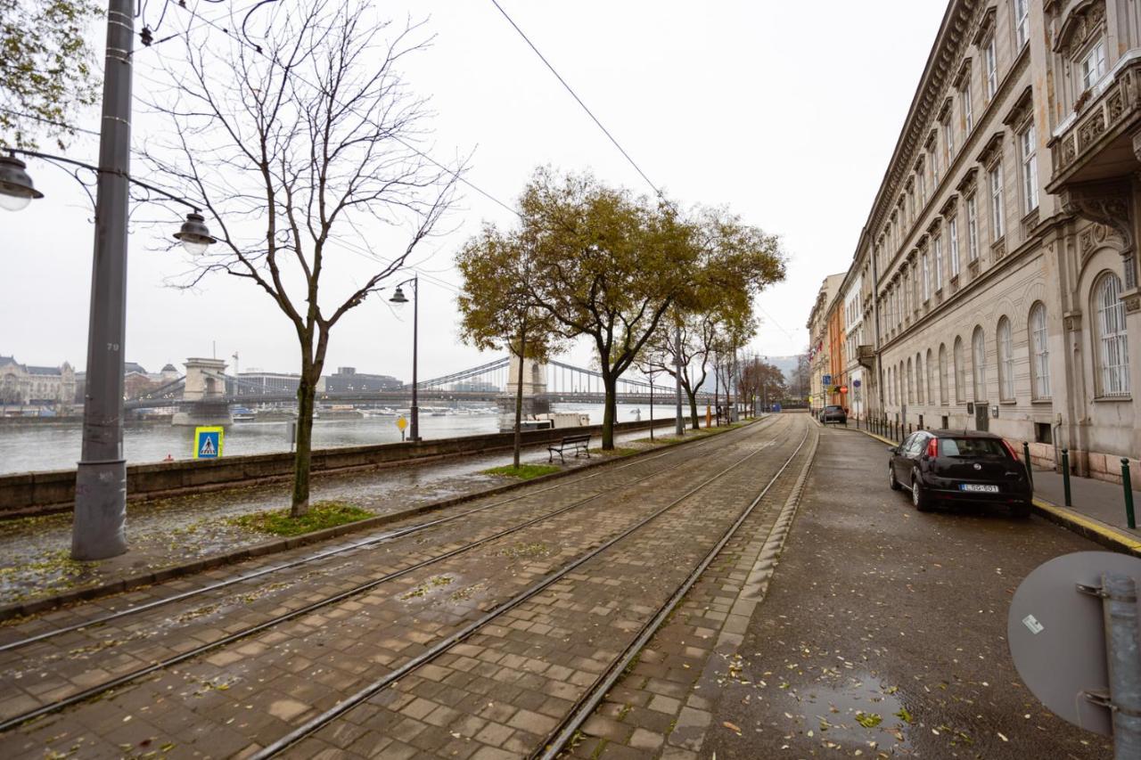 Danube Waterfront View At Chain Bridge Βουδαπέστη Εξωτερικό φωτογραφία